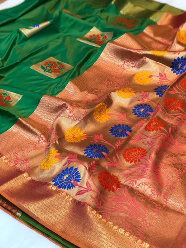 Grand Meena Work Silk Saree