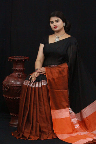 Linen Chanderi Cotton Saree