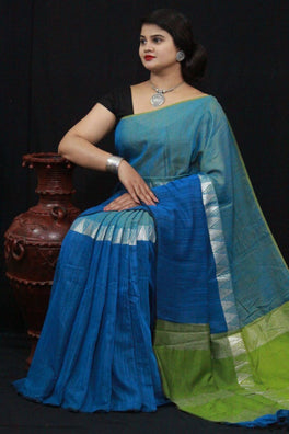 Linen Chanderi Cotton Saree