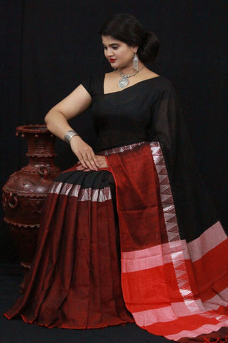 Linen Chanderi Cotton Saree