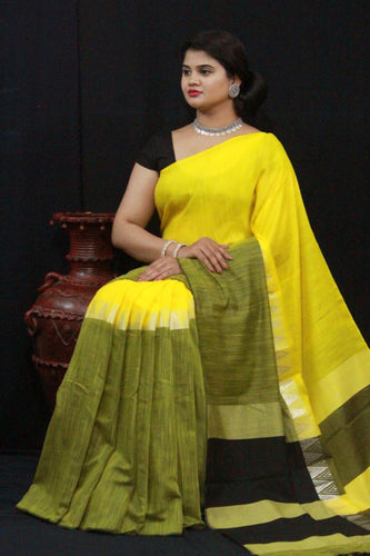 Linen Chanderi Cotton Saree