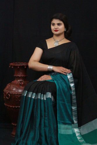 Linen Chanderi Cotton Saree
